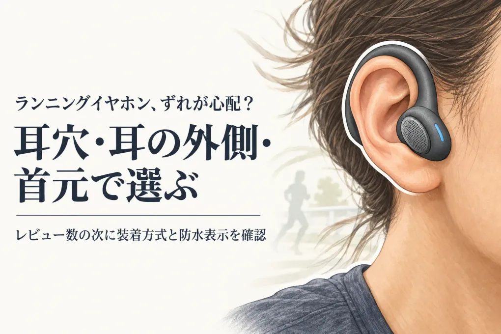 【人気ランキング】ランニング向けワイヤレスイヤホンをレビュー数順に比較｜防水規格と装着方式を確認