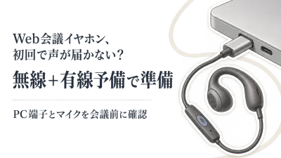 春の新生活前にWeb会議イヤホンを準備｜マイク付き無線と予備のUSB-C・3.5mm有線をPCで確認